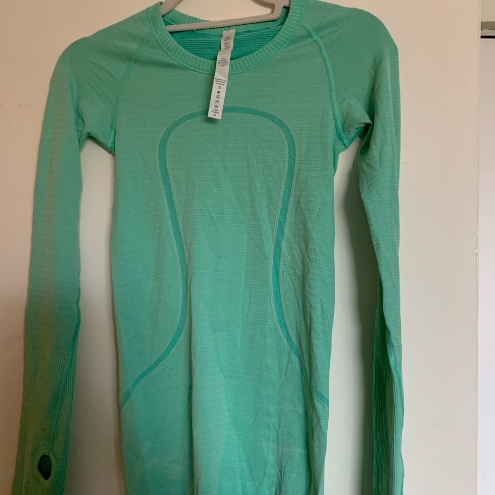 Lululemon Teal Long Sleeve Yoga Top